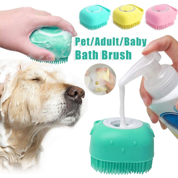 Silicone Dog Bath Massage Gloves Brush  Bathroom Accessories  The Khan Shop
