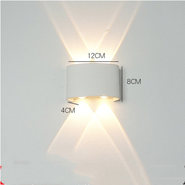 Led Wall Lamp Bedroom Bedside Lamp  Wall Decoration White-4W-White-light The Khan Shop