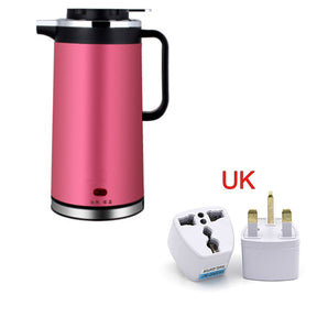 Electric kettle double insulated stainless steel mini kettle 1.8L  Electric Kettle Rose-red-UK The Khan Shop