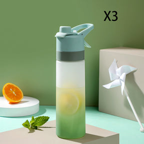 Spray Water Bottle For Girls Outdoor Sport Fitness  Sipper & Bottle Green-3PCS The Khan Shop