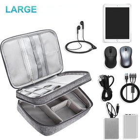 Electronics Organizer Travel Cable Organizer Bag Waterproof  Portable Storage  The Khan Shop