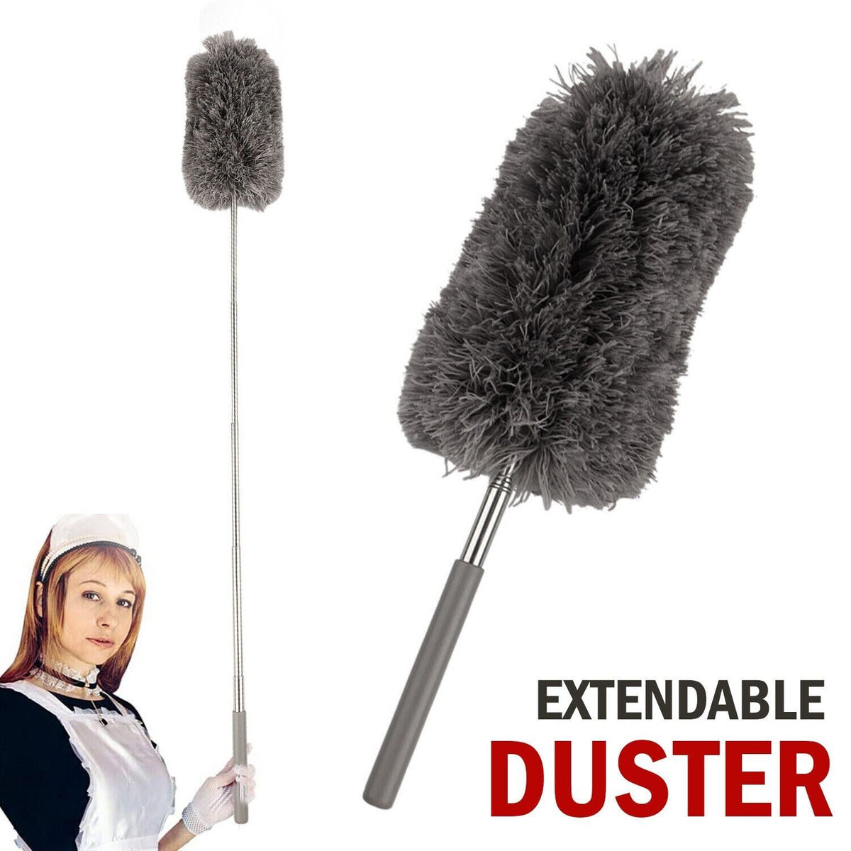 Microfiber Dusting Duster Feather Brush Household Extendable Cleaning Dust Tool  Cleaning Tool Adjustable-Duster The Khan Shop