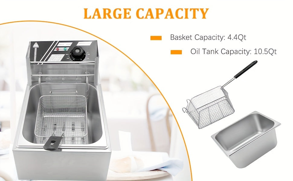 6L/12L Commercial Electric Deep Fryer, Stainless Steel Countertop Electric Fryers KHAN SHOP LLC made in cookware