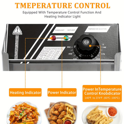 6L/12L Commercial Electric Deep Fryer, Stainless Steel Countertop Electric Fryers KHAN SHOP LLC made in cookware