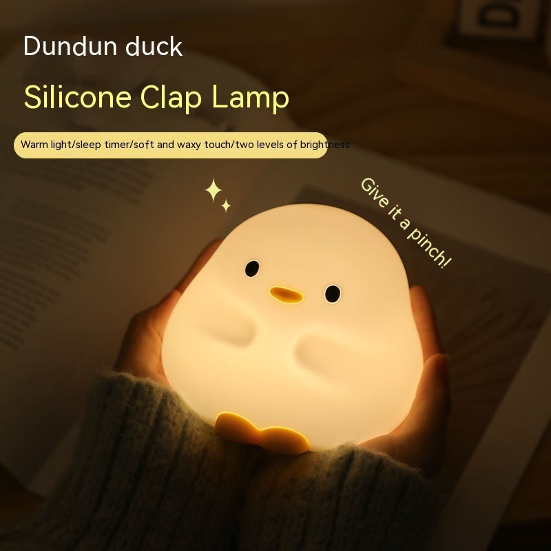 Cute Duck LED Night Lamp Cartoon Silicone USB Rechargeable Sleeping Light The Khan Shop