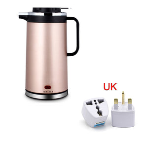 Electric kettle double insulated stainless steel mini kettle 1.8L  Electric Kettle Gold-UK The Khan Shop