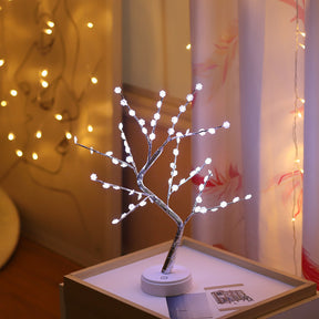 LED USB Fire Tree Light Copper Wire Table Lamps Night Light  Table Lamps Snowflaketree-lights-2pcs The Khan Shop