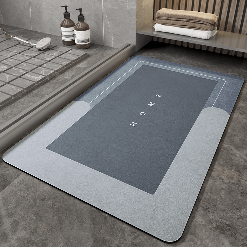 Cushion Cushion Bathroom Sliding  Door  Floor  Bathroom Foot Mat  Bathroom Accessories Blue-Rectangle-50x80cm The Khan Shop