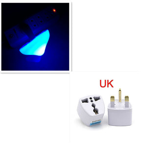 LED Night Light Mushroom Wall Socket Lamp  Wall Decoration Mushroom-UK-Blue The Khan Shop