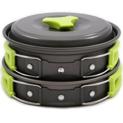 Cookware Portable Outdoor  Tableware Picnic Set  CookWare Green The Khan Shop