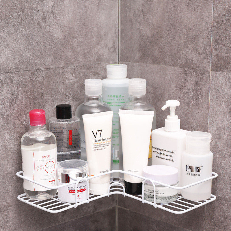 Bathroom Shelf Corner Frame Shower Wrought Iron Kitchen Accessories  Bathroom Accessories White The Khan Shop