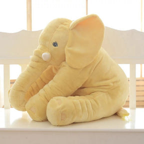 Soft Comfort Elephant Plush Toy  Throw Pillows Yellow-60cm The Khan Shop