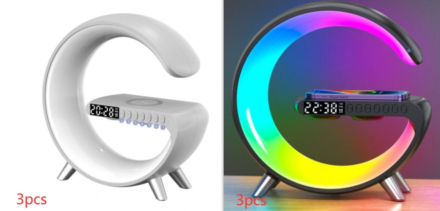 New Intelligent G Shaped LED Lamp Bluetooth Speake Wireless Charger  table lamp  The Khan Shop