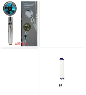 Shower Head Water Saving Flow 360 Degrees Rotating  Bathroom Accessories Set46 The Khan Shop