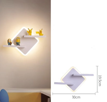 Minimalist art living room wall decoration lamps  Wall Decoration White-square The Khan Shop