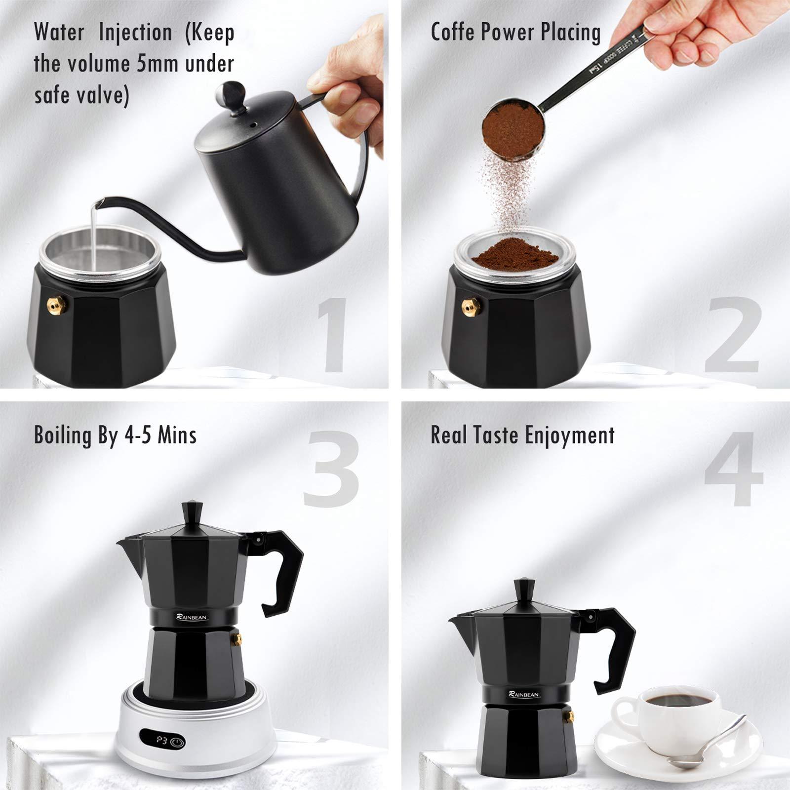 Stovetop Espresso Maker Espresso Cup Moka Pot Classic Cafe Maker  Coffee Maker  The Khan Shop