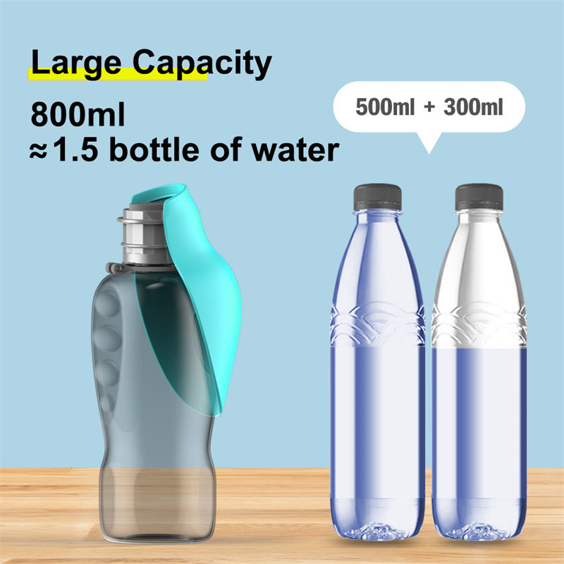 800ml Dogs Water Bottle Portable High Capacity Leakproof KHAN SHOP LLC bottle