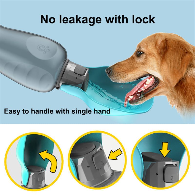 800ml Dogs Water Bottle Portable High Capacity Leakproof KHAN SHOP LLC bottle