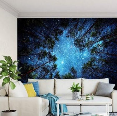 Foreign trade for home decoration wall hanging forest starry tapestry  Wall Decoration  The Khan Shop
