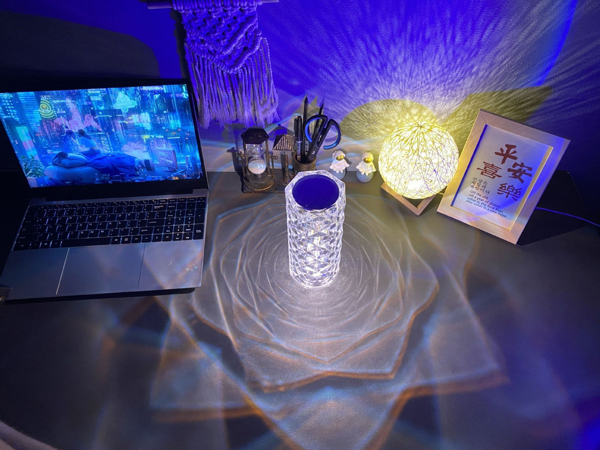 Romantic LED Rose Diamond Table Lamps  Table Lamps  The Khan Shop