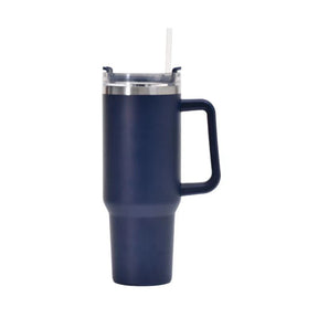 Stainless Steel Insulated Cup 40oz Straw Bingba  Sipper & Bottle Navy-Blue-40oz The Khan Shop