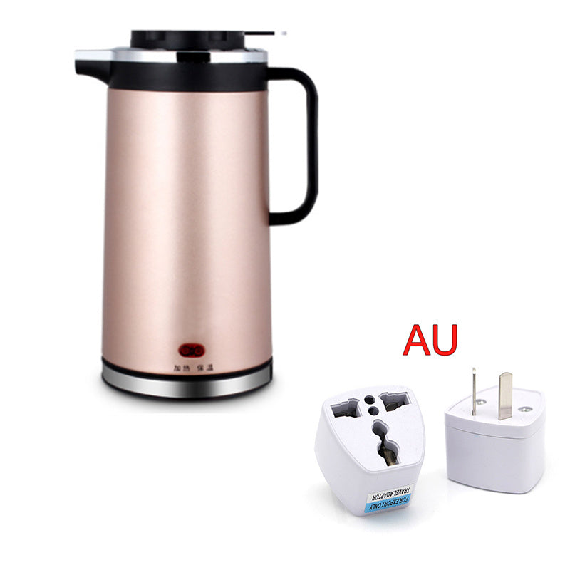 Electric kettle double insulated stainless steel mini kettle 1.8L  Electric Kettle Gold-AU The Khan Shop