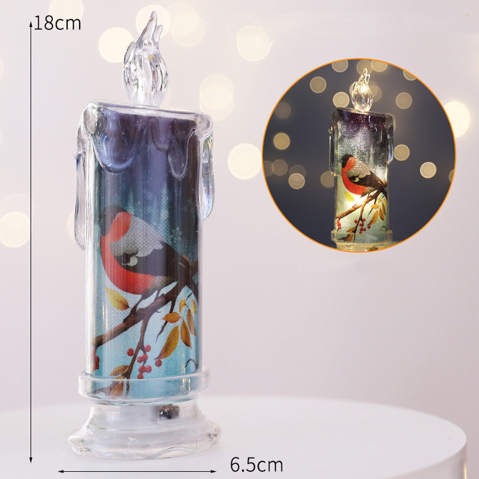 Christmas Transparent Electronic Candles Decorative Gifts The Khan Shop