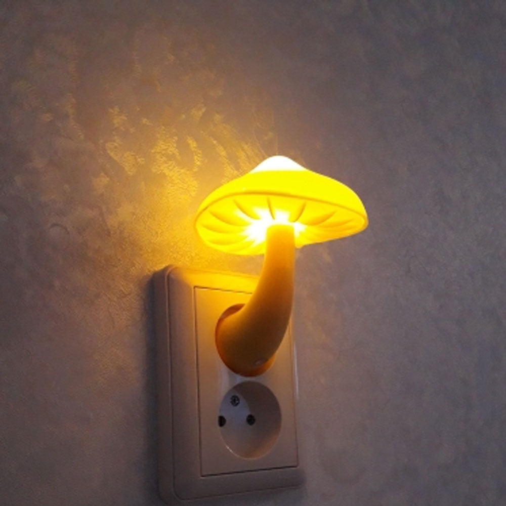 LED Night Light Mushroom Wall Socket Lamp  Wall Decoration  The Khan Shop