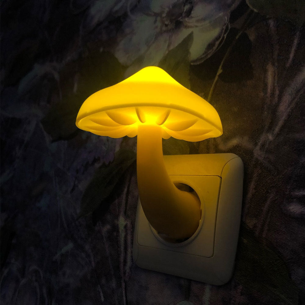 LED Night Light Mushroom Wall Socket Lamp  Wall Decoration  The Khan Shop