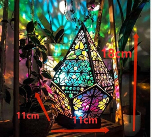 Floor Lamp Bohemian Starry Sky Lights Wooden Table Lamps Bohemian  Table Lamps  The Khan Shop