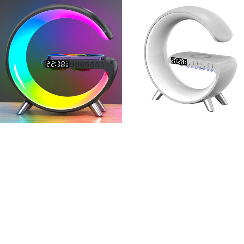 New Intelligent G Shaped LED Lamp Bluetooth Speake Wireless Charger  table lamp Black-and-White-US The Khan Shop