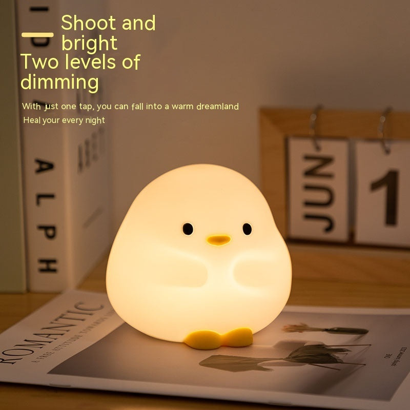 Cute Duck LED Night Lamp Cartoon Silicone USB Rechargeable Sleeping Light The Khan Shop