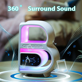 2024 New B-Shaped Blutooth Speaker Multifunctional Smart Music Rhythme The Khan Shop