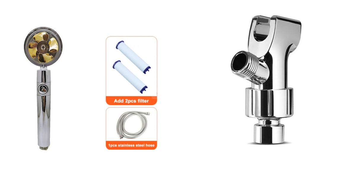 Shower Head Water Saving Flow 360 Degrees Rotating  Bathroom Accessories Set50 The Khan Shop