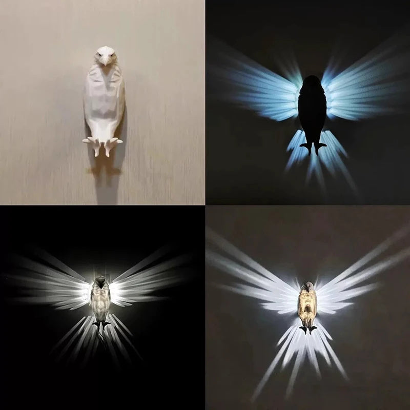 Modern Creative Bird Wall Lamp Owl Eagle Shape Projector The Khan Shop