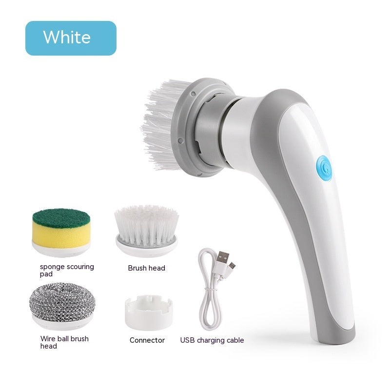 Electric Cleaning Brush 4 In 1 Spinning Scrubber Handheld The Khan Shop
