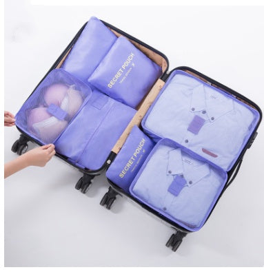 Durable Waterproof Nylon Packing Cube Travel Organizer Bag  Cosmetics Organizer Purple The Khan Shop