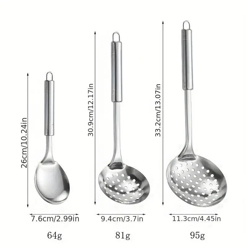 9pcs/set, Modern Stainless Steel Kitchen Utensil Set - Non-Stick -  CookWare KHAN SHOP LLC 