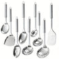 9pcs/set, Modern Stainless Steel Kitchen Utensil Set - Non-Stick -  CookWare KHAN SHOP LLC 201-Stainless-Steel-9pcs