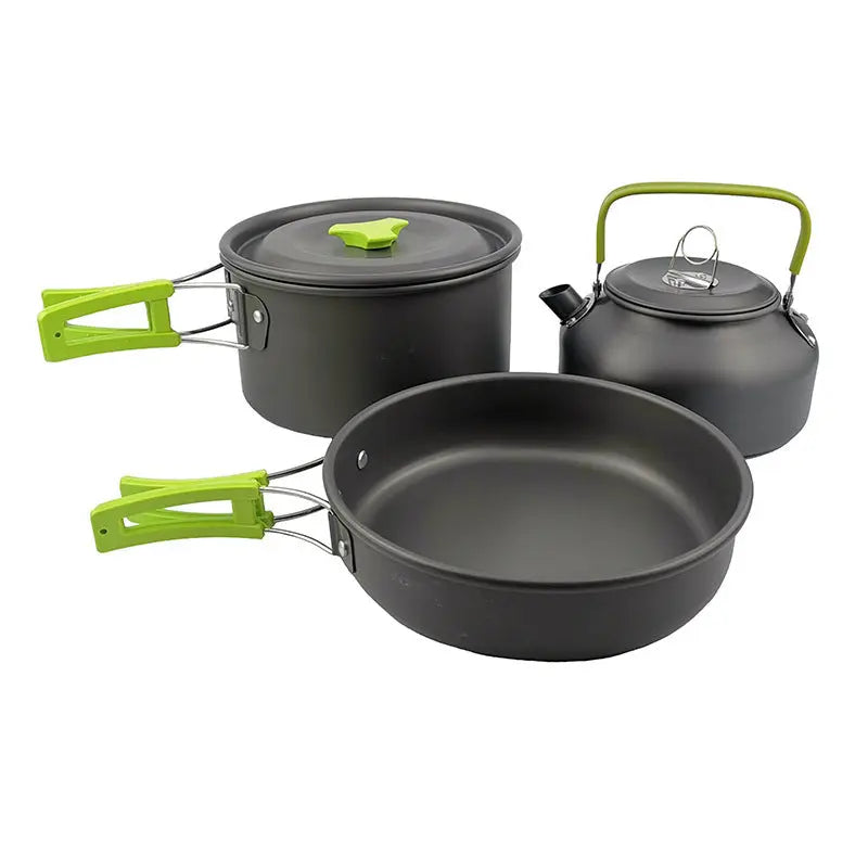 Alumina Pot Outdoor Camping Cookware Set Wholesale In Stock KHAN SHOP LLC