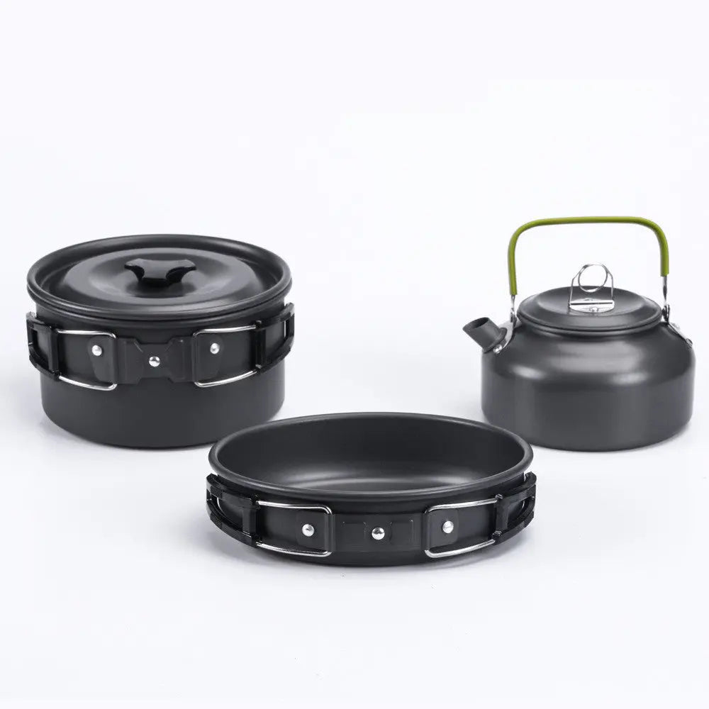 Alumina Pot Outdoor Camping Cookware Set Wholesale In Stock KHAN SHOP LLC