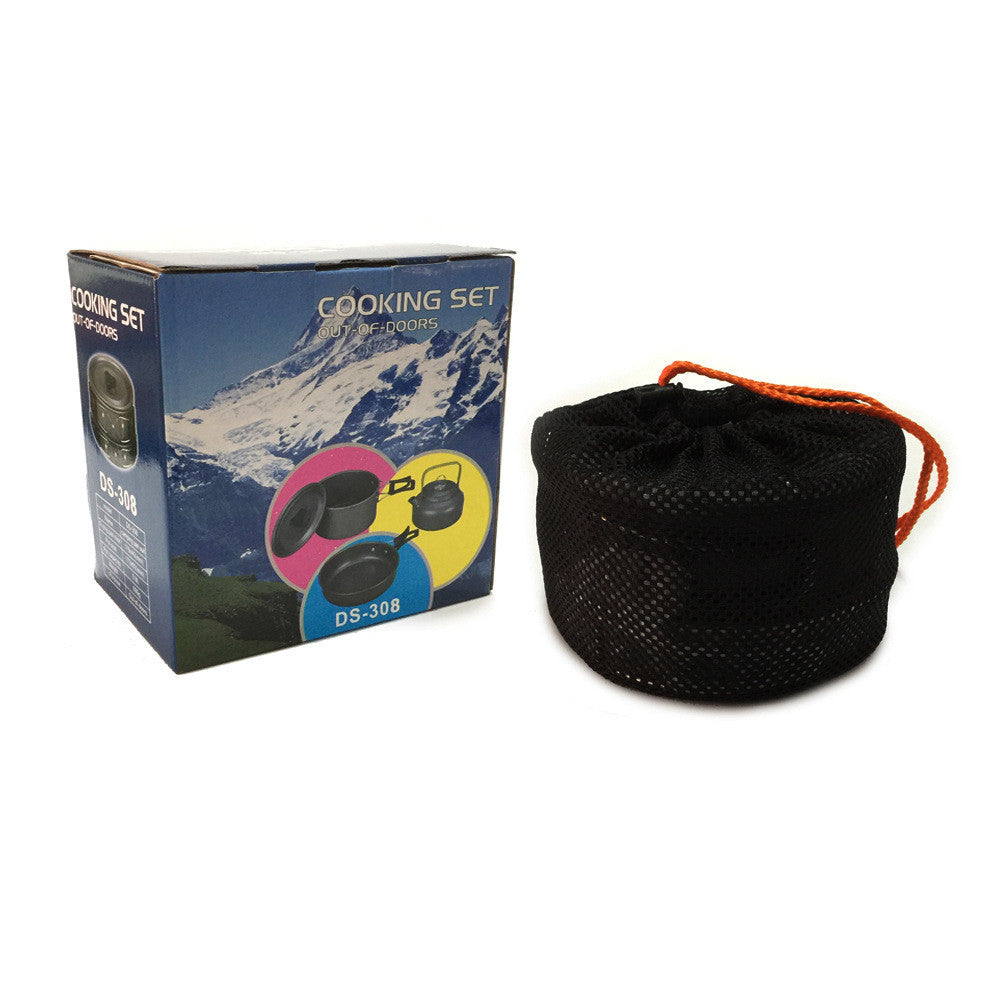 Alumina Pot Outdoor Camping Cookware Set Wholesale In Stock KHAN SHOP LLC made in cookware