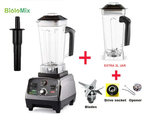 BioloMix 3HP 2200W Heavy Duty Commercial Grade Timer Blender Mixer  Juicer & Blender Extra-Jar-and-3Parts-CHINA-AU-Plug The Khan Shop