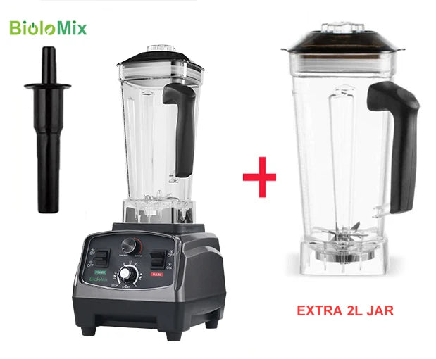 BioloMix 3HP 2200W Heavy Duty Commercial Grade Timer Blender Mixer  Juicer & Blender With-Extra-Jar-CHINA-US-PLUG The Khan Shop