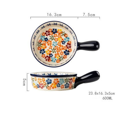 Ceramic Bowl With Special Handle For Oven And Microwave Oven KHAN SHOP LLC oven Single-handle-Bowl