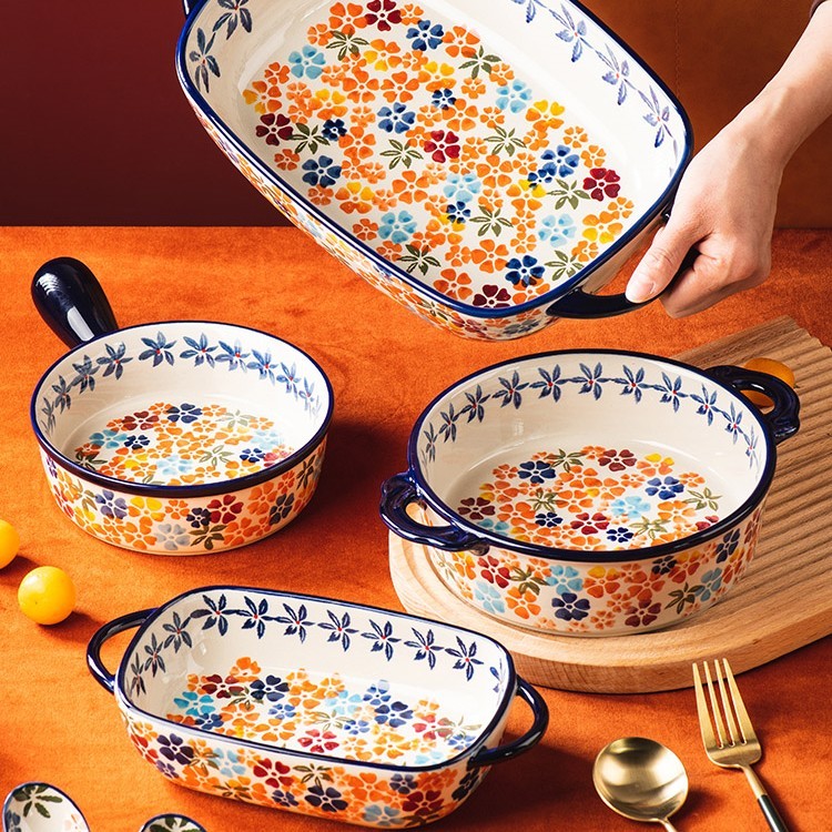 Ceramic Bowl With Special Handle For Oven And Microwave Oven KHAN SHOP LLC oven