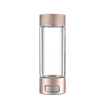 Convenient Glass Bottle High Concentration Intelligent Hydrogen Rich Water Cup KHAN SHOP LLC bottle Gold-straight-cup-400ml-USB