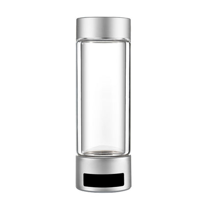 Convenient Glass Bottle High Concentration Intelligent Hydrogen Rich Water Cup KHAN SHOP LLC bottle Silver-straight-cup-400ml-USB