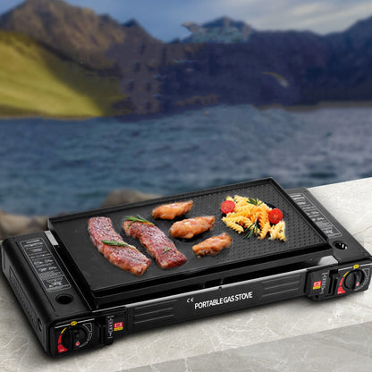 Convenient Outdoor Double Eye Card Oven Camping Barbecue Oven Set KHAN SHOP LLC oven