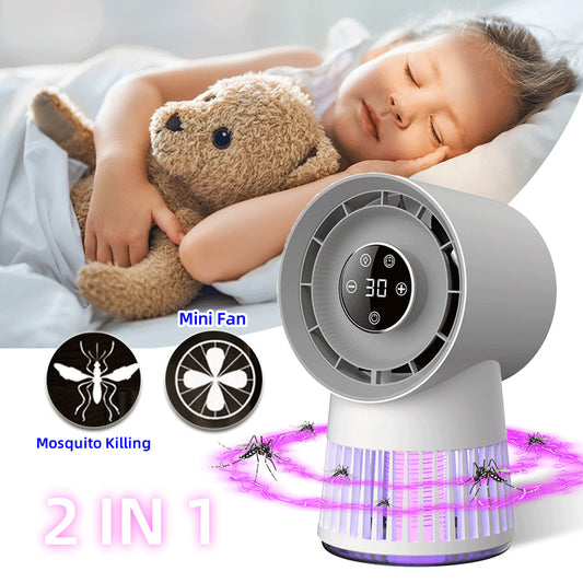 Creative 2-in-1 Mosquito Killing Mini Desk Fan Electric Mosquito Killer The Khan Shop Household